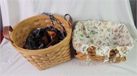 2 Woven Baskets With Basket Liners.
