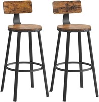 28" Tall Bar Stools Set of 2, Brown