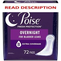 $47  Poise Postpartum Pads - Overnight  72ct