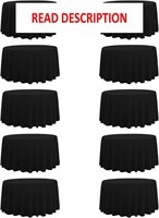 $112  10-Pack 120 Round Tablecloth  Black