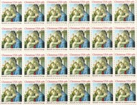 1981 CHRISTMAS MADONNA & CHILD STAMPS FULL SHEET