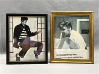 Elvis Presley framed pictures.