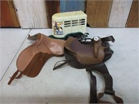 Toy Horse Trailer, Saddle & More