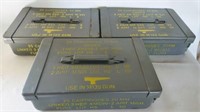 3 US Military Ammo Boxes