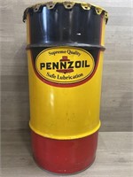 Pennzoil 25 Gallon Oil Barrel - Empty