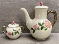 Franciscan Desert Rose Tea Pot & Sugar Pot