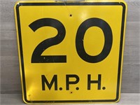 20 MPH Retired Street Sign
