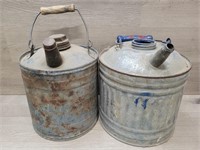 (2) Metal Gas/Oil Cans