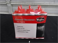 NEW PACK OF 6 Winware SQUEEZE DISPENSERS