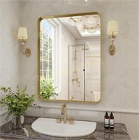 VooBang 20x30 inch Bathroom Mirror  Gold
