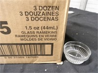 BOX OF 36 NEW 1.5oz GLASS RAMEKINS