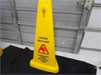 BID X 2: NEW Wet Floor Caution Sign, 27" high, tr