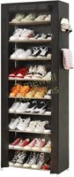 PENGKE 9 Tier Large Shoe Rack Organizer  Black