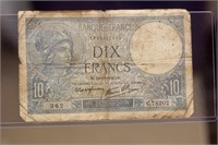 Francs 10 Dix Note