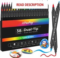 38-Color XPaoFey Acrylic Paint Markers Set
