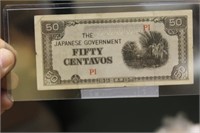 Japanese Government Fifty Centavos Note