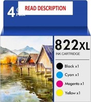 822XL Ink Cartridges for Epson WF-3820  4Pk