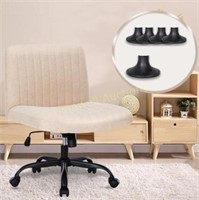 Armless Desk Chair  Mid Back  Light Beige