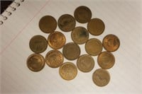 Lot of 16 Japanese Yen Bronze Coins