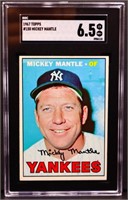 Graded 1967 Topps #150 Mickey Mantle card