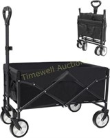 Outdoor Utility Wagon  All Terrain  Black