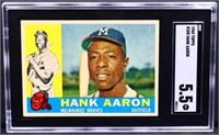 Graded 1960 Topps #300 Hank Aaron card