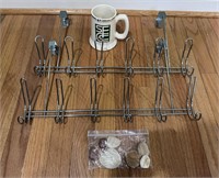 Cup and over The door Rack Lot