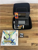 Nintendo DS Lite Blue Case and Pokemon X Game