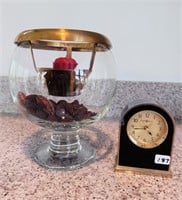 Howard Miller Clock and Candle Glass piece