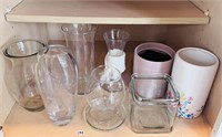 Assorted Glass Vases- see pictures