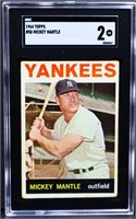 Graded 1964 Topps #50 Mickey Mantle card