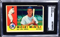 Authentic 1960 Topps Mickey Mantle card