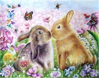 Paint by Numbers Kit - Rabbits  16x20 Inch