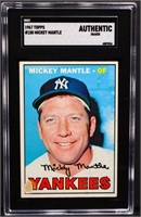 Authentic 1967 Topps #150 Mickey Mantle card