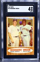 Graded 1962 Topps #18 Managers Dream card