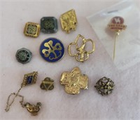 10 vtg ASSORTED ORGANIZATION PINS, SCOUTS, 4H
