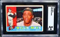 Graded 1960 Topps #200 Willie Mays card
