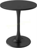 Black Round Modern Dining Table 24 inch