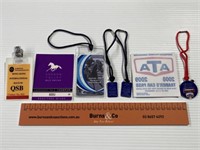 Assorted Racing Entry Medallions, Tags, Permits
