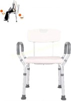 Shower Chair with Back - Tub Safety  White