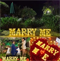 7 LED 'Marry Me' Lights for Proposal  Wedding