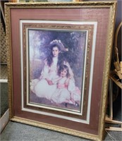 THE BROWNING CHILDREN in GOLD GILT FRAME, 1995