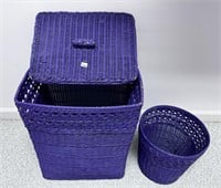 Purple wicker Basket Set 19" & 10" Tall