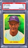 Graded 1960 Fleer Lou Gehrig card