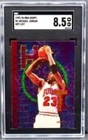 Graded 1995/96 NBA Hoops Michael Jordan card