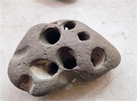 1 LARGE PIECE HOLEY HAG STONE, 12 OZ.