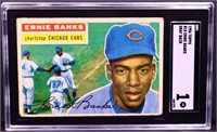 Graded 1956 Topps Ernie Banks card