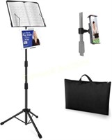 65 Music Stand w/ Phone Holder  Adjustable