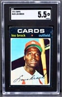 Graded 1971 Topps #625 Lou Brock card