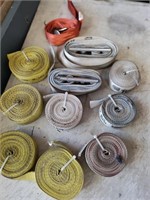10 ASSORTED STRAPS, VARIOUS LENGTHS WEBBING